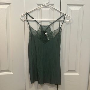 French boutique lace satin tank